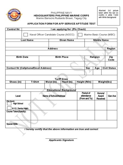 requirements for afpsat|APPLICATION FORM .